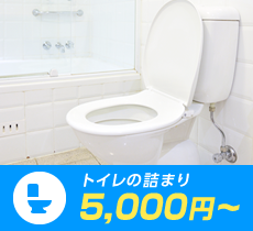 トイレの詰まり 5,000円～